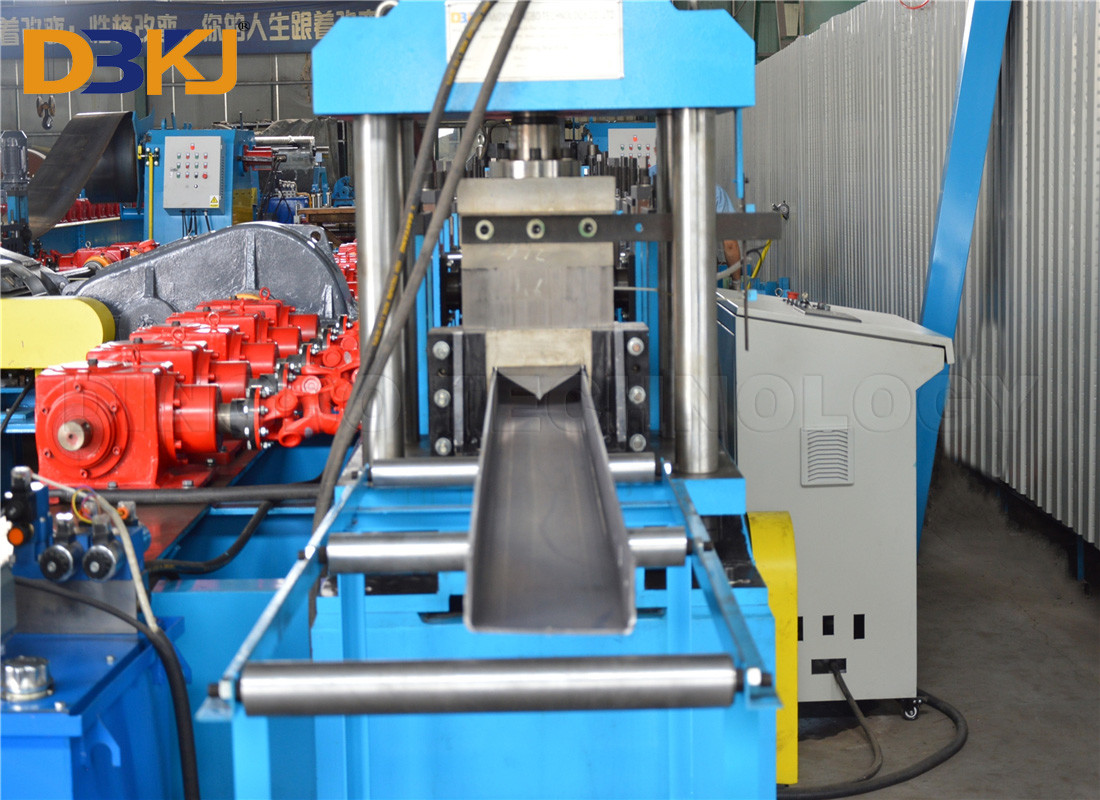 76mm Shaft  Gearbox 5mm Post C Section Roll Forming Machine